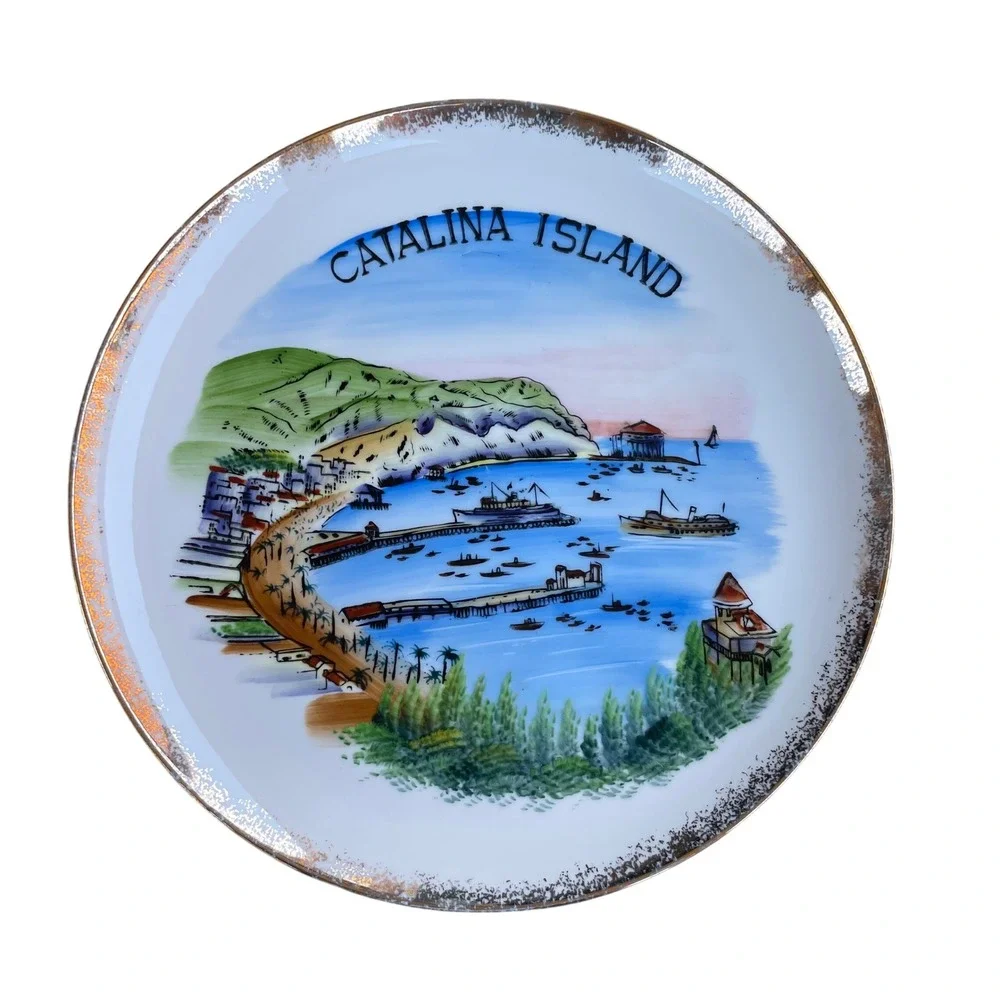 Vintage Catalina Island Collector Plate Centennial Novelty Japan‎ - Size 4